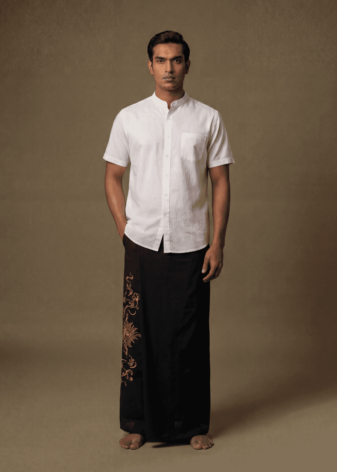 Liyawela Design Pocket Sarong - Black