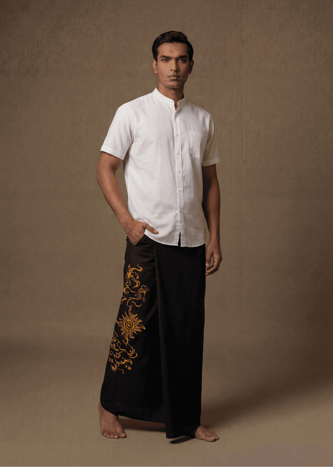 Liyawela Design Pocket Sarong - Black