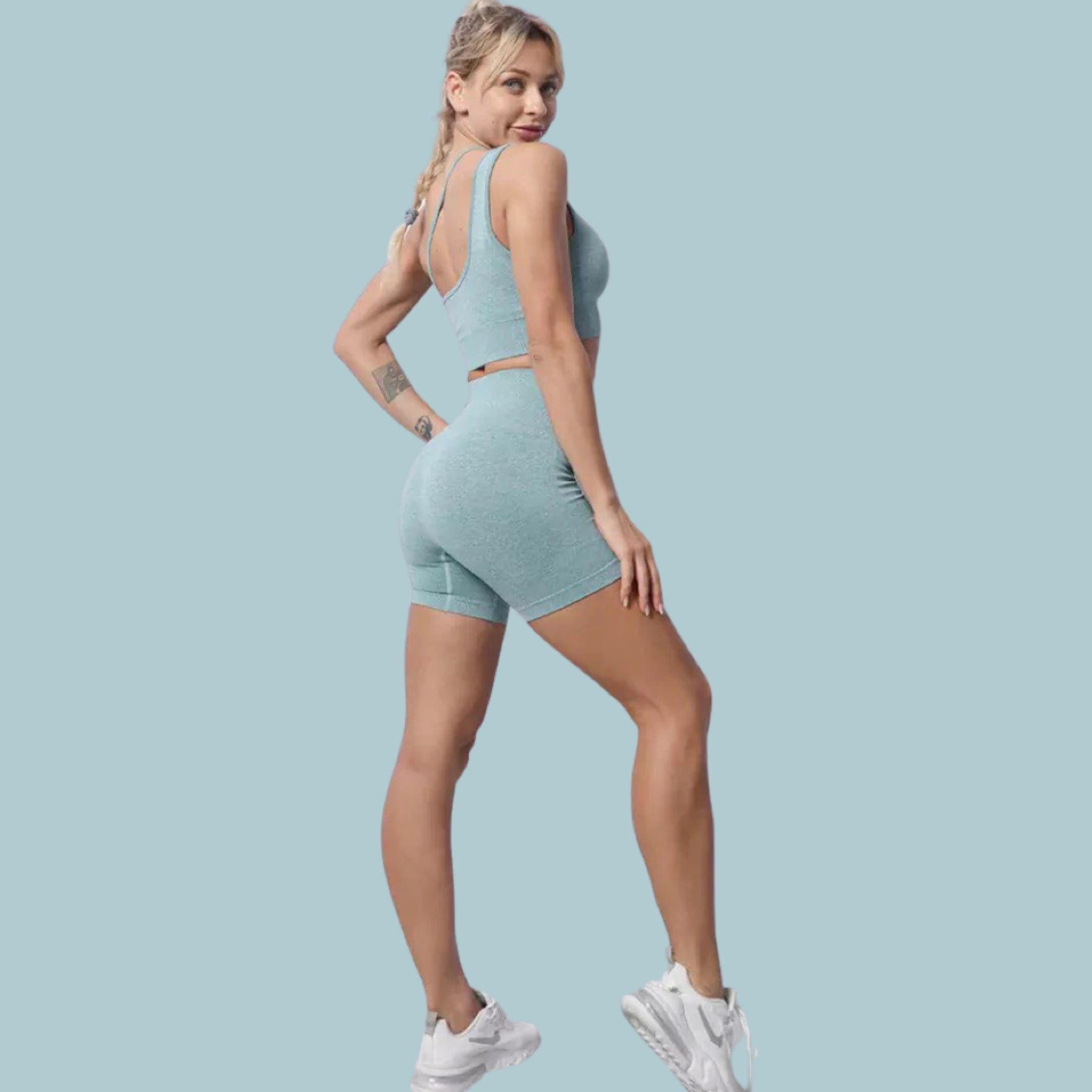 Athena Blue Seamless Fitness Set