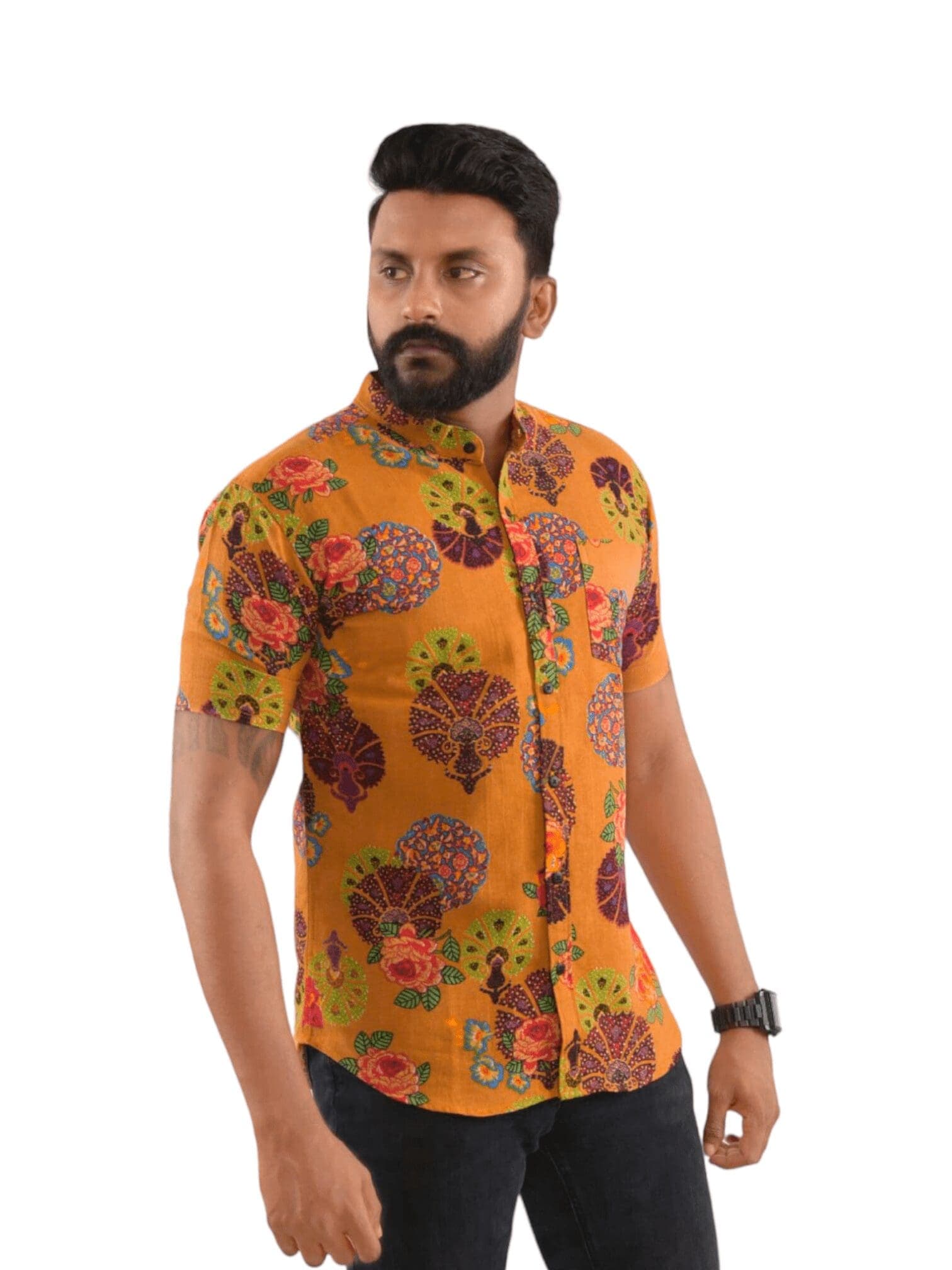 Beauty Beast Slim Fit Printed - Yellow