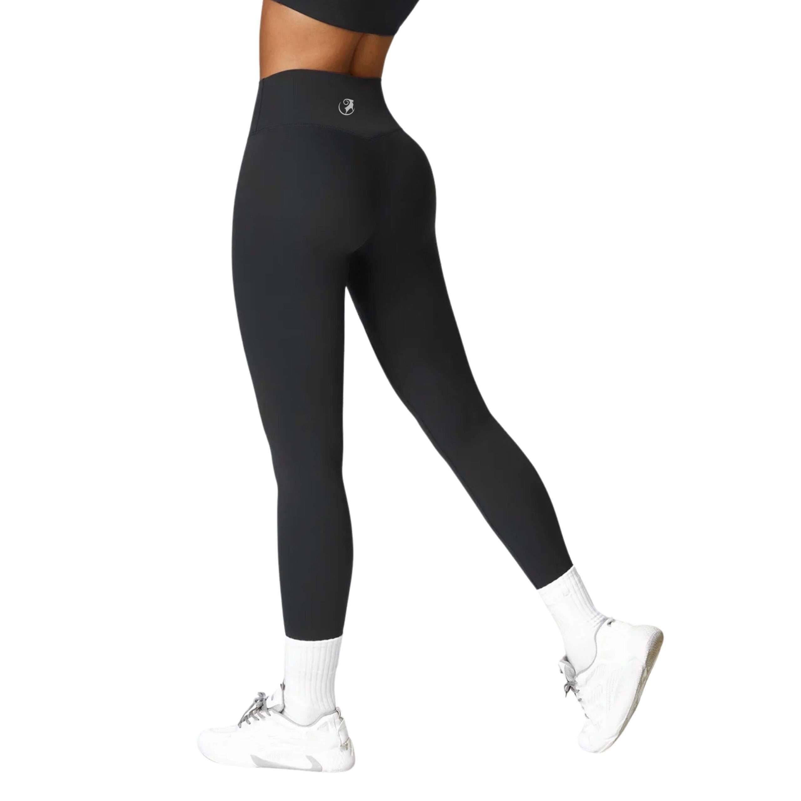 WOMEN’S AV BLACK HIGH WAIST LEGGINGS - Black