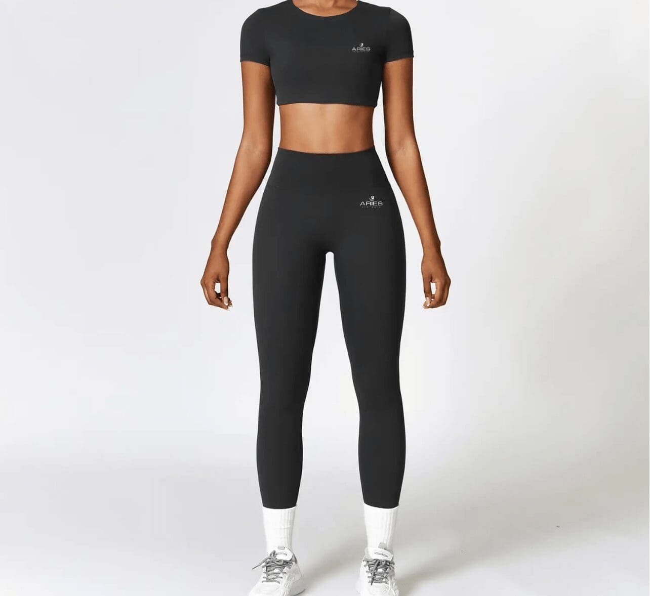 WOMEN’S AV BLACK HIGH WAIST LEGGINGS - Black