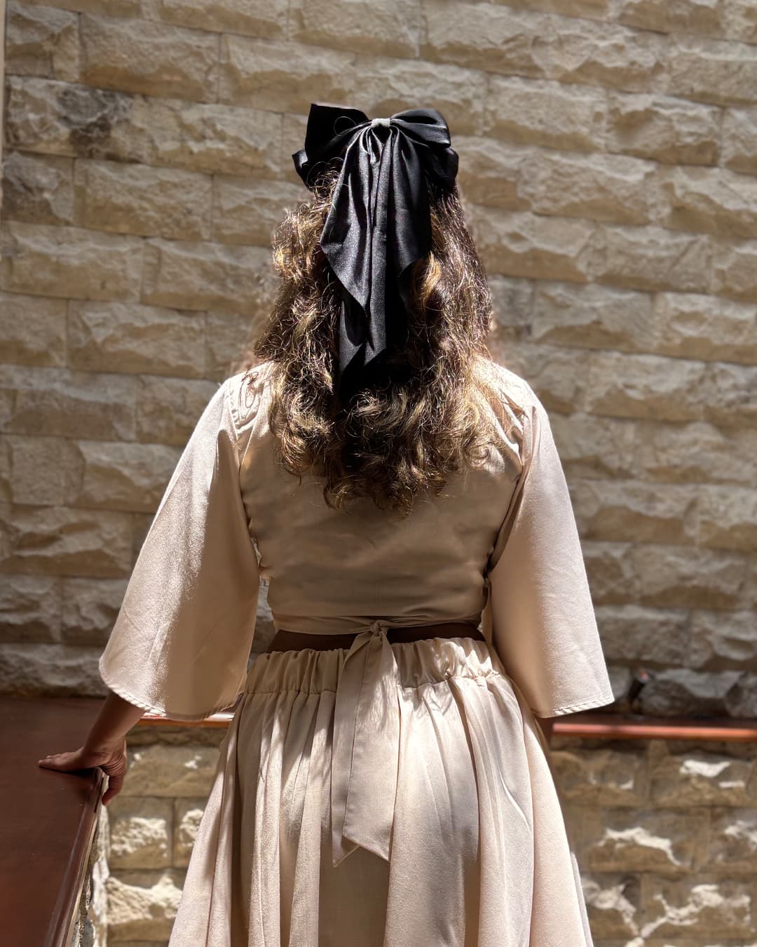 Anithya Willow's Distortion Artistic &amp; Alluring Womens top and skirt Sand Color Set