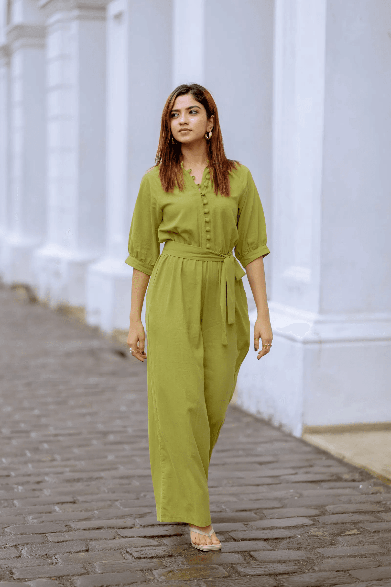 Muse Ceylon Emberlea Buttoned Elegance Jumpsuit