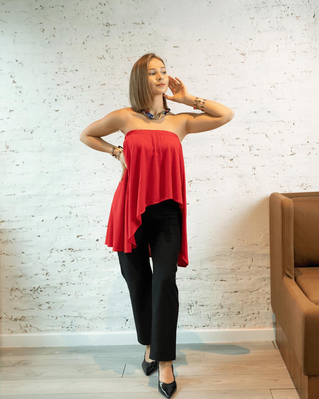 Carol High-Low Pull Up Top