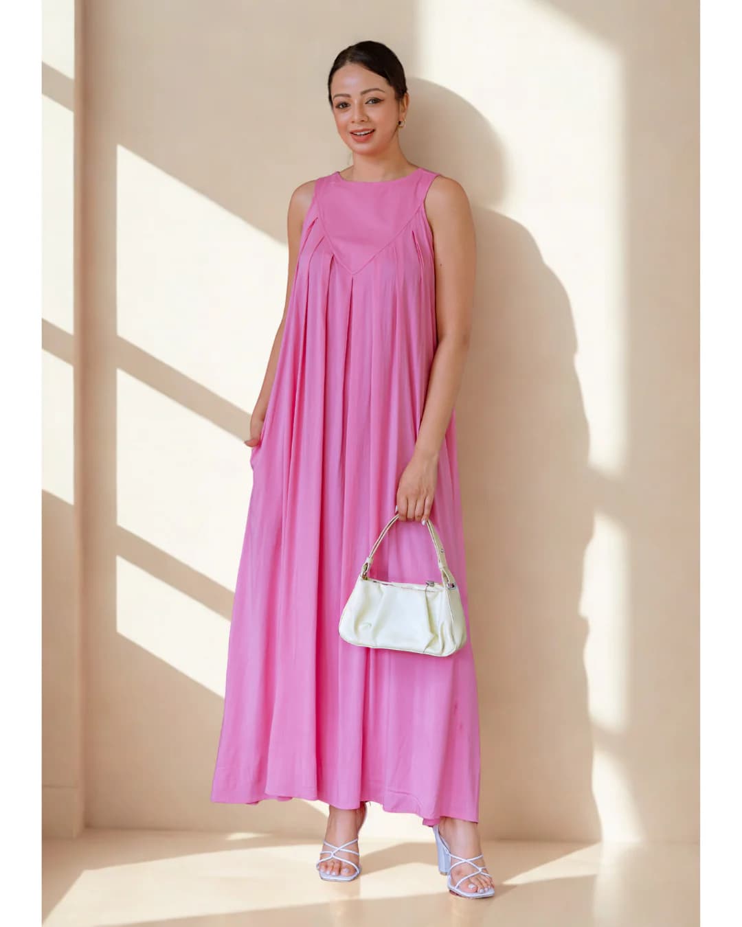 Pink Flowy Maxi Dress
