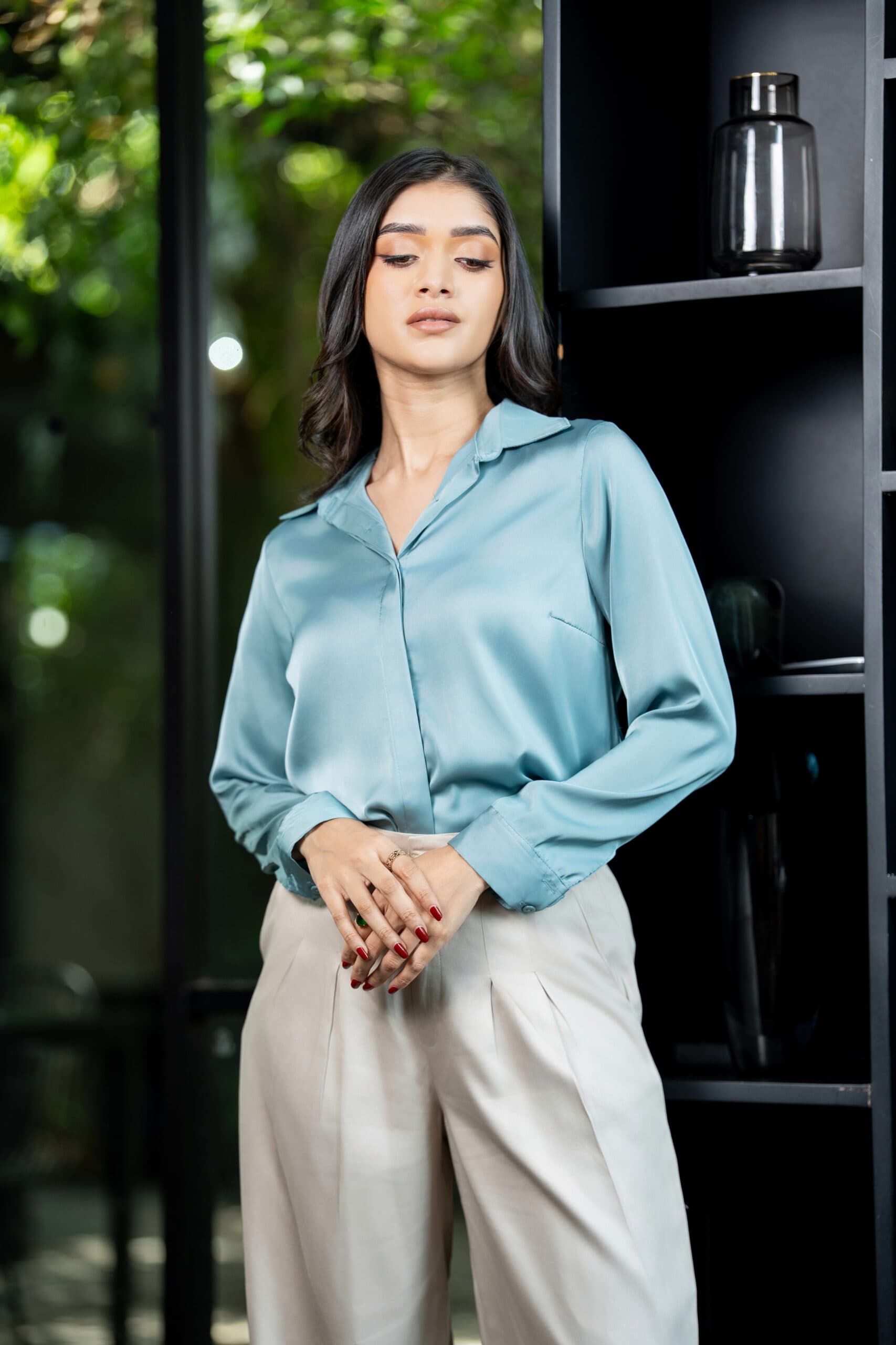 Sky Mist Satin Shirt