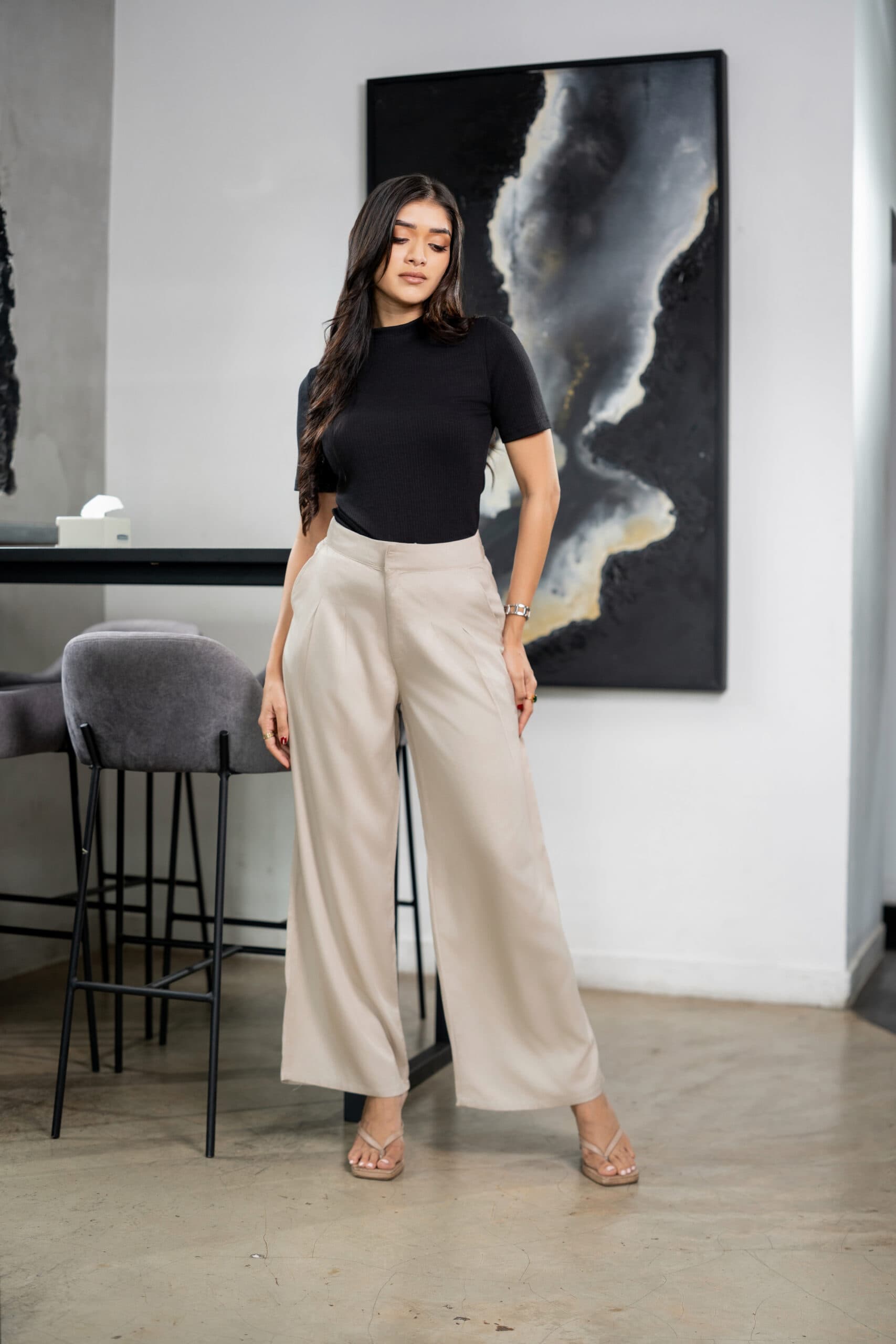 Ivory Wide Leg Pant