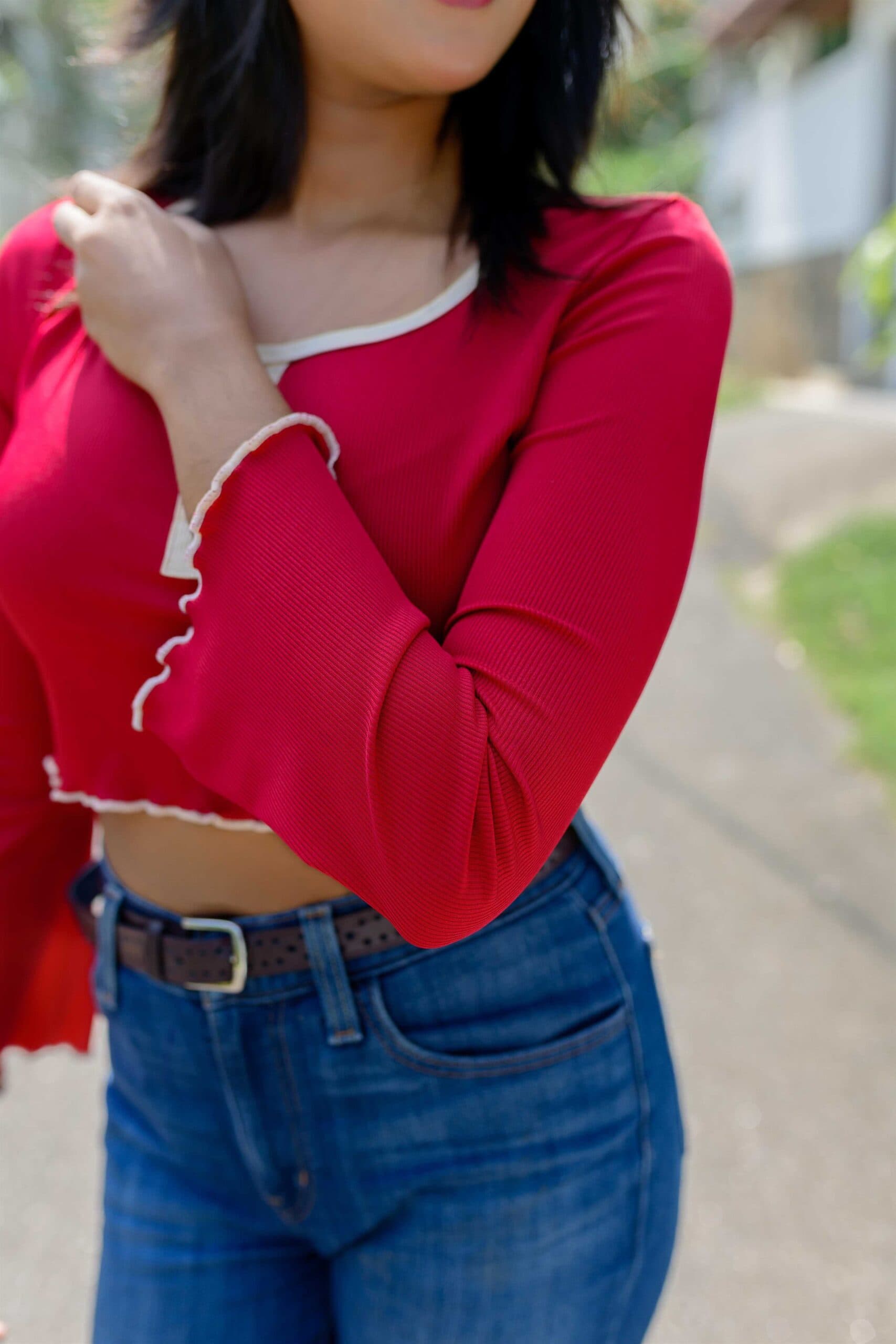 Twilight red Crop top
