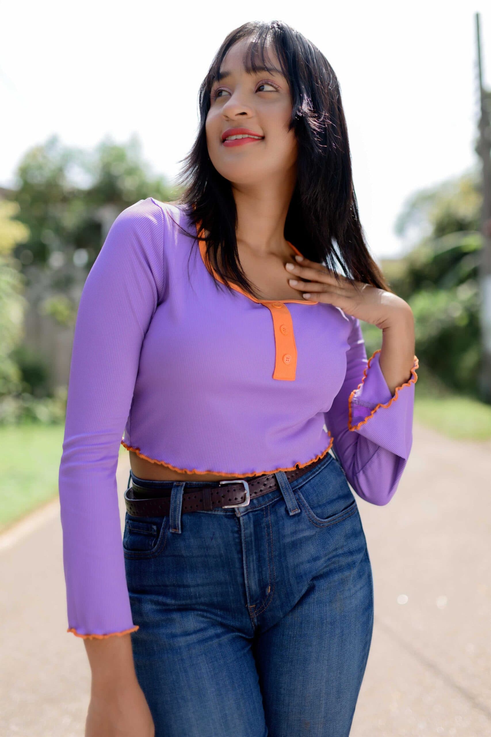 Twilight purple Crop top