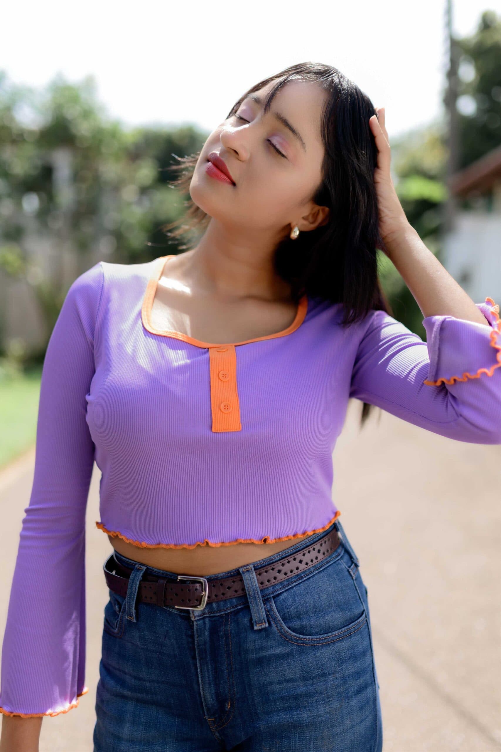 Twilight purple Crop top