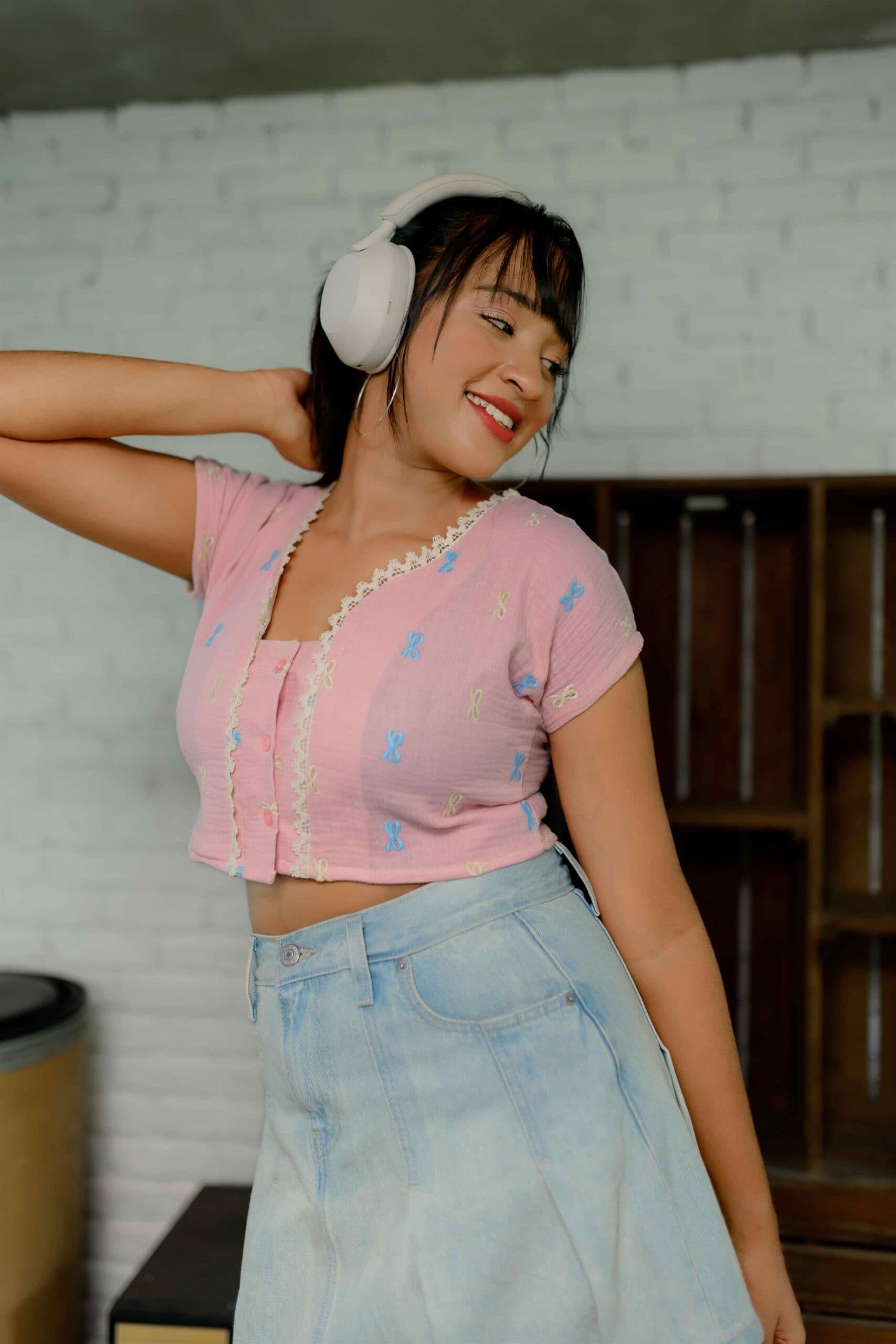 Twilight Cotton Pink Crop top