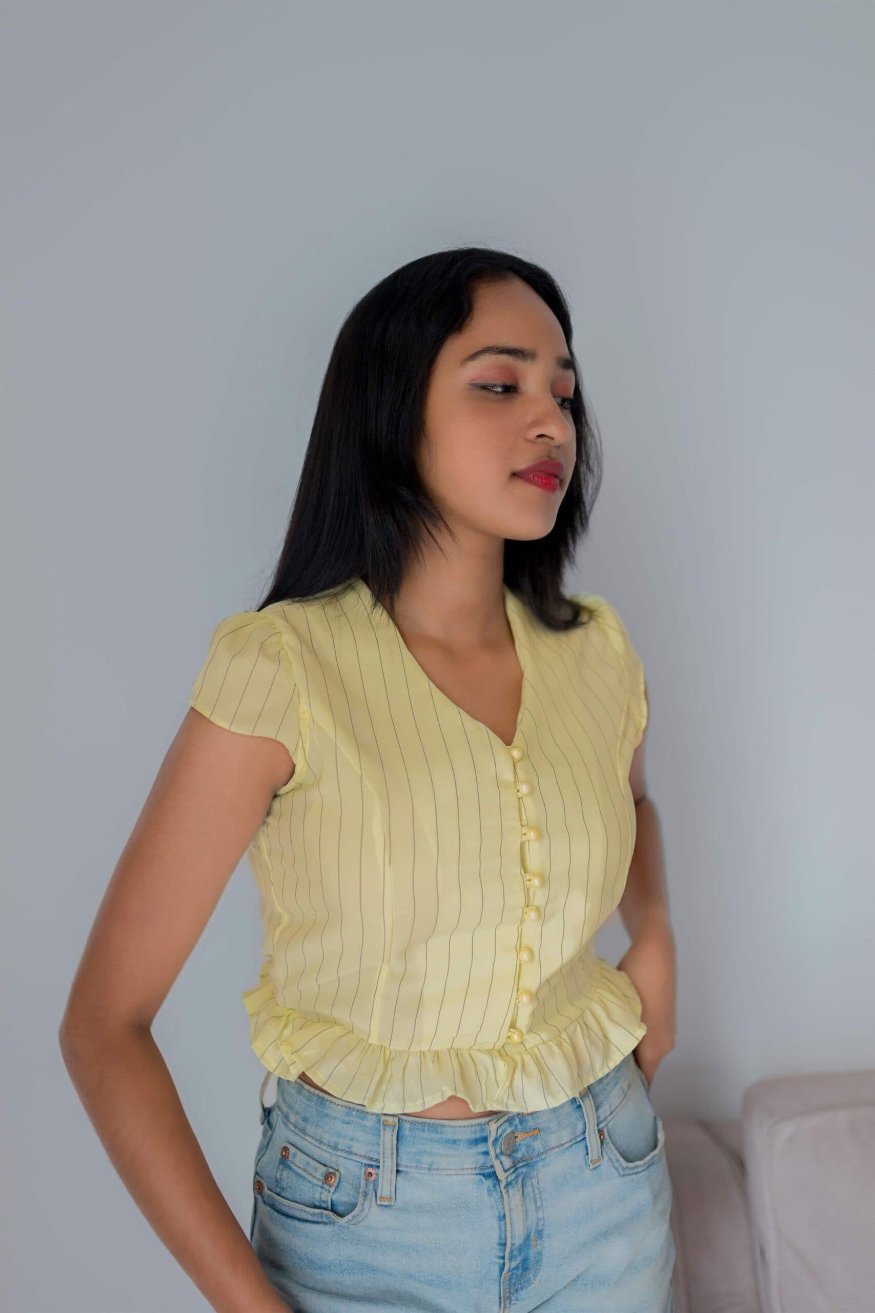Cozy Elagance Yellow Blouse