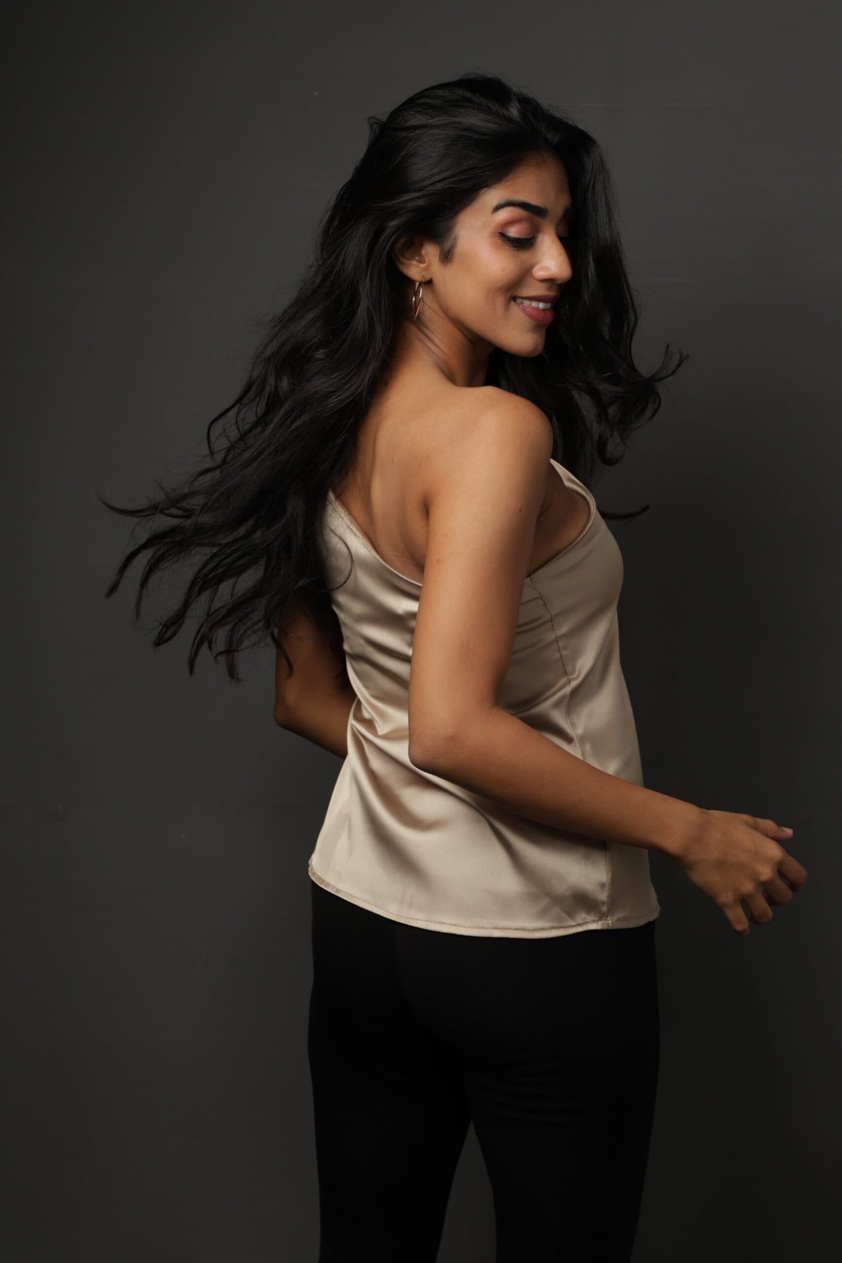 Selene One-shoulder top - Champagne Gold