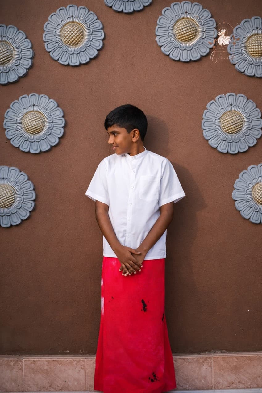 White Shirt & Bathik Sarong set