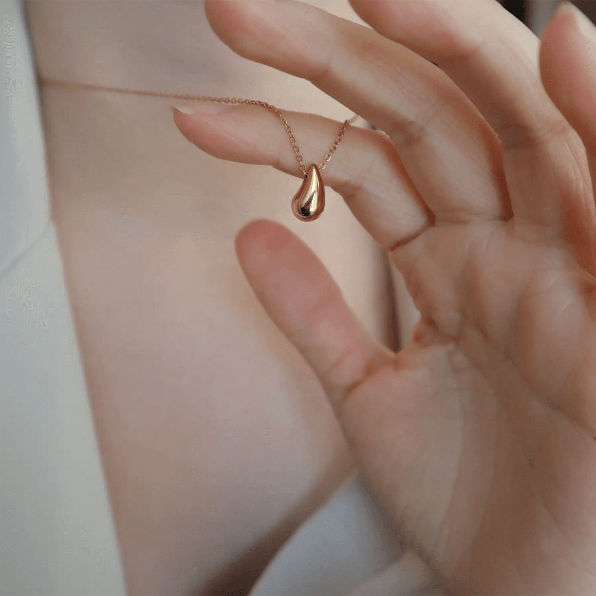 Rain drop necklace Stainless Steel